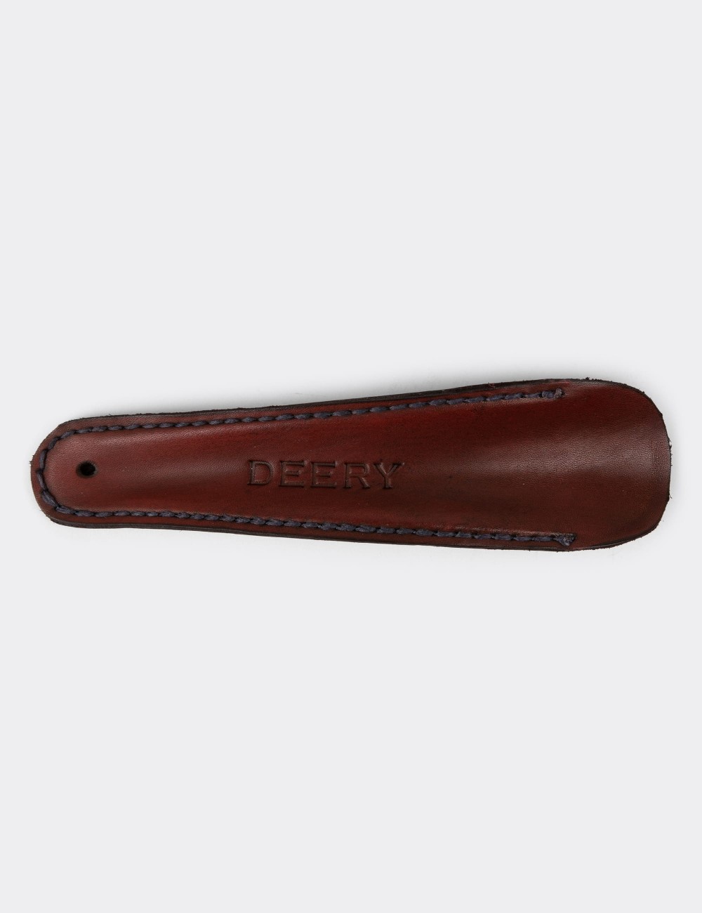 Burgundy Leather Shoehorn with Stainless Steel - 22222MBRDJ02