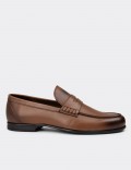 Men's Tan Leather Moccasins