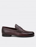 Men's Burgundy Leather Loafers