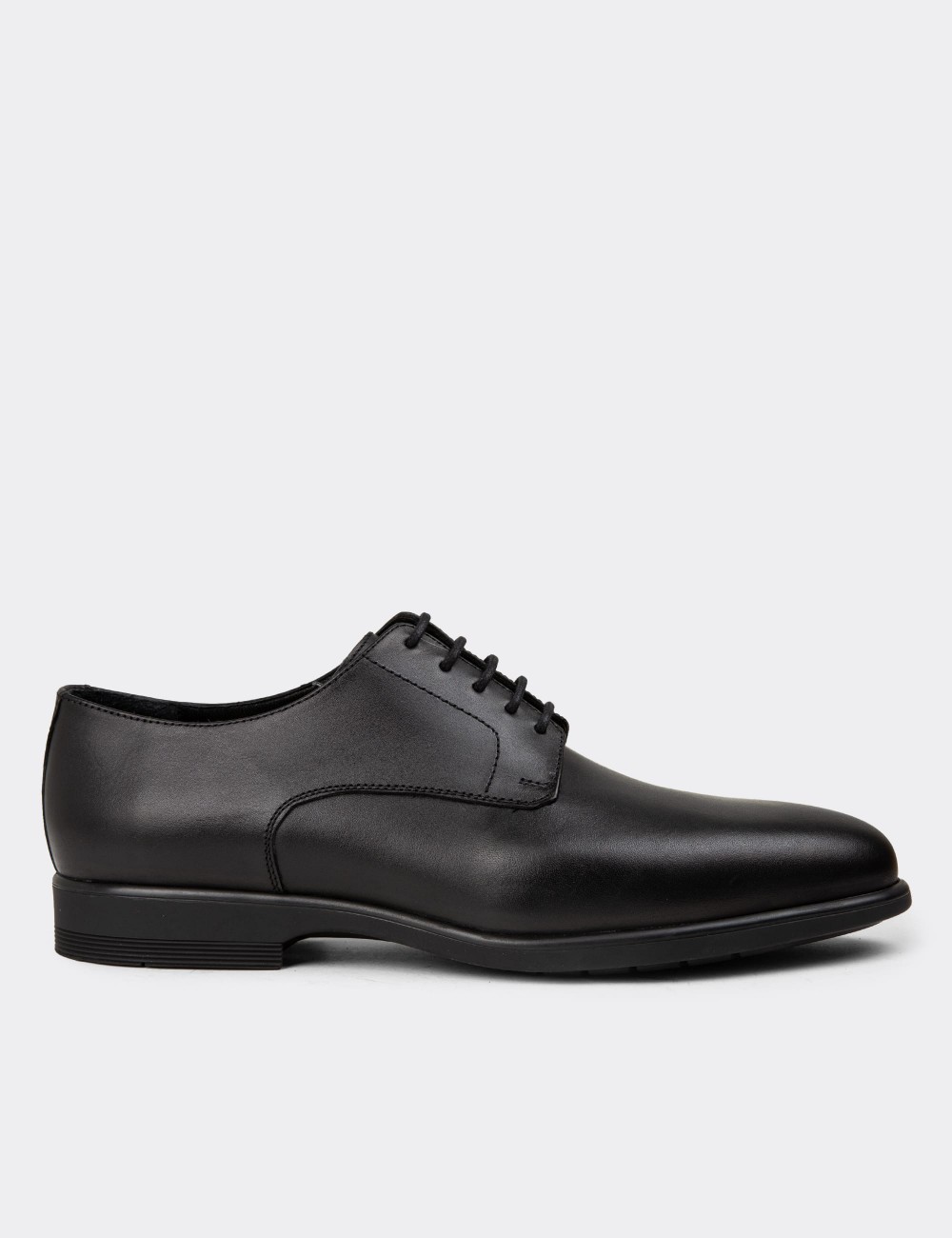 Men's Black Leather Dress Shoes - 01854MSYHC01