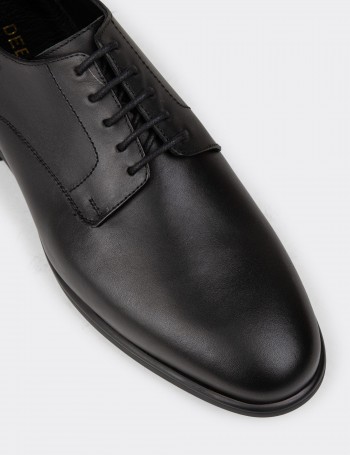 Men's Black Leather Dress Shoes