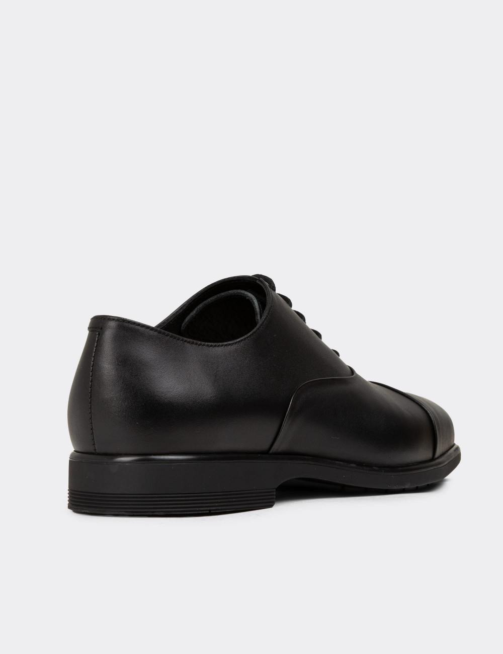 Men's Black Leather Dress Shoes - 01026MSYHC11