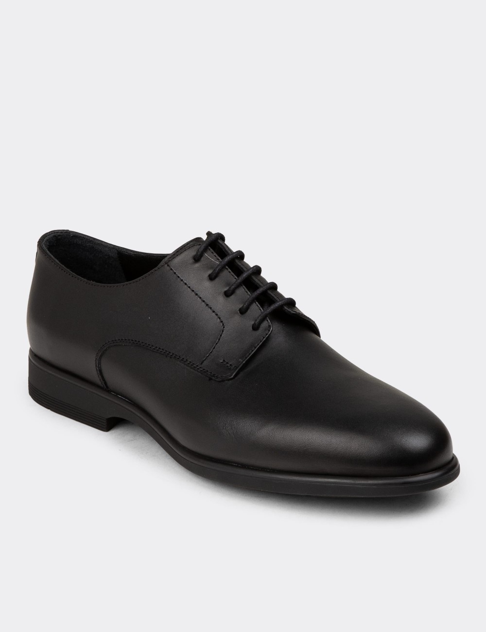 Men's Black Leather Dress Shoes - 01854MSYHC01