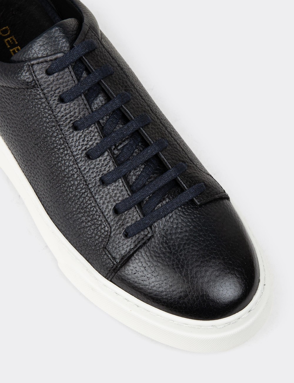 Men's Navy Leather Sneakers - M2501MLCVP02
