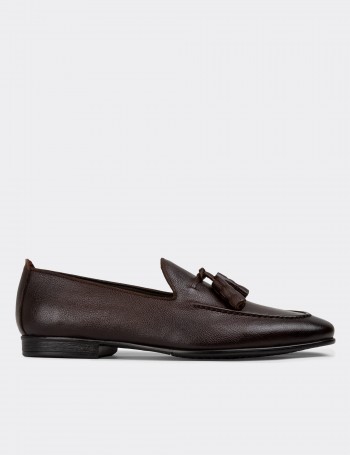 Men's Brown Leather Loafers