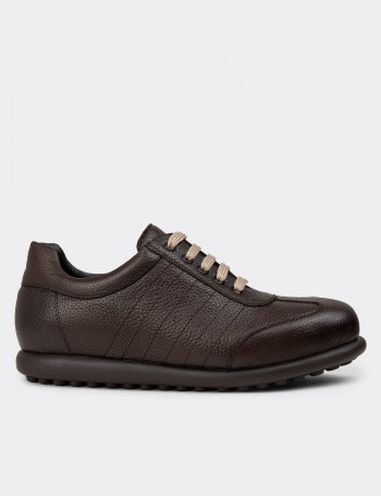 Men's Brown Leather Lace-up Shoes