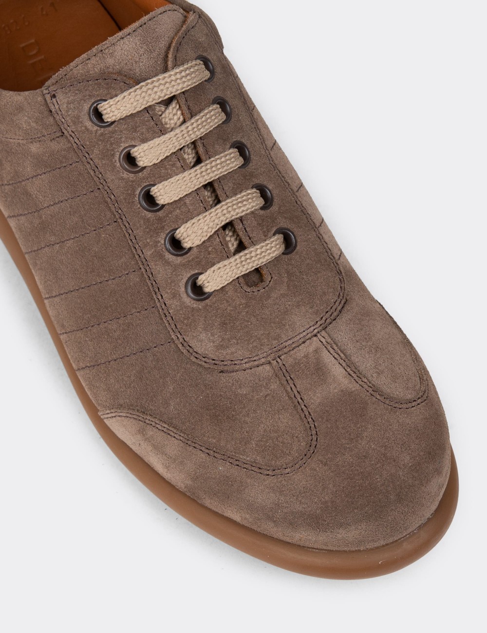 Men's Sandstone Suede Leather Lace-up Footwear - 01826MVZNC03