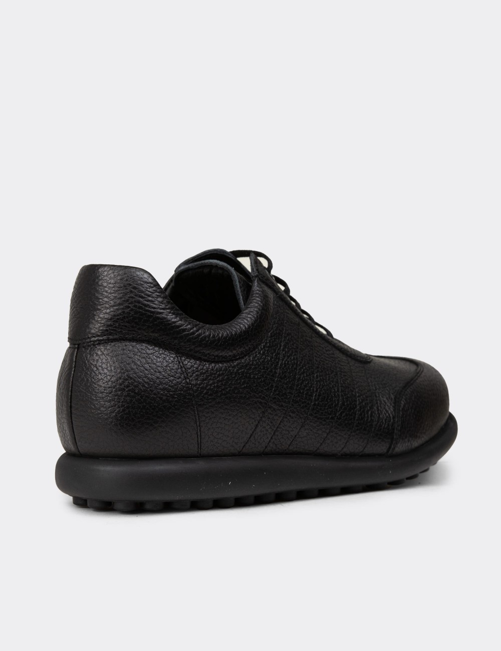 Men's Black Leather Lace-up Footwear - 01826MSYHC14