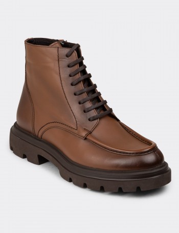 Men's Tan Leather Boots
