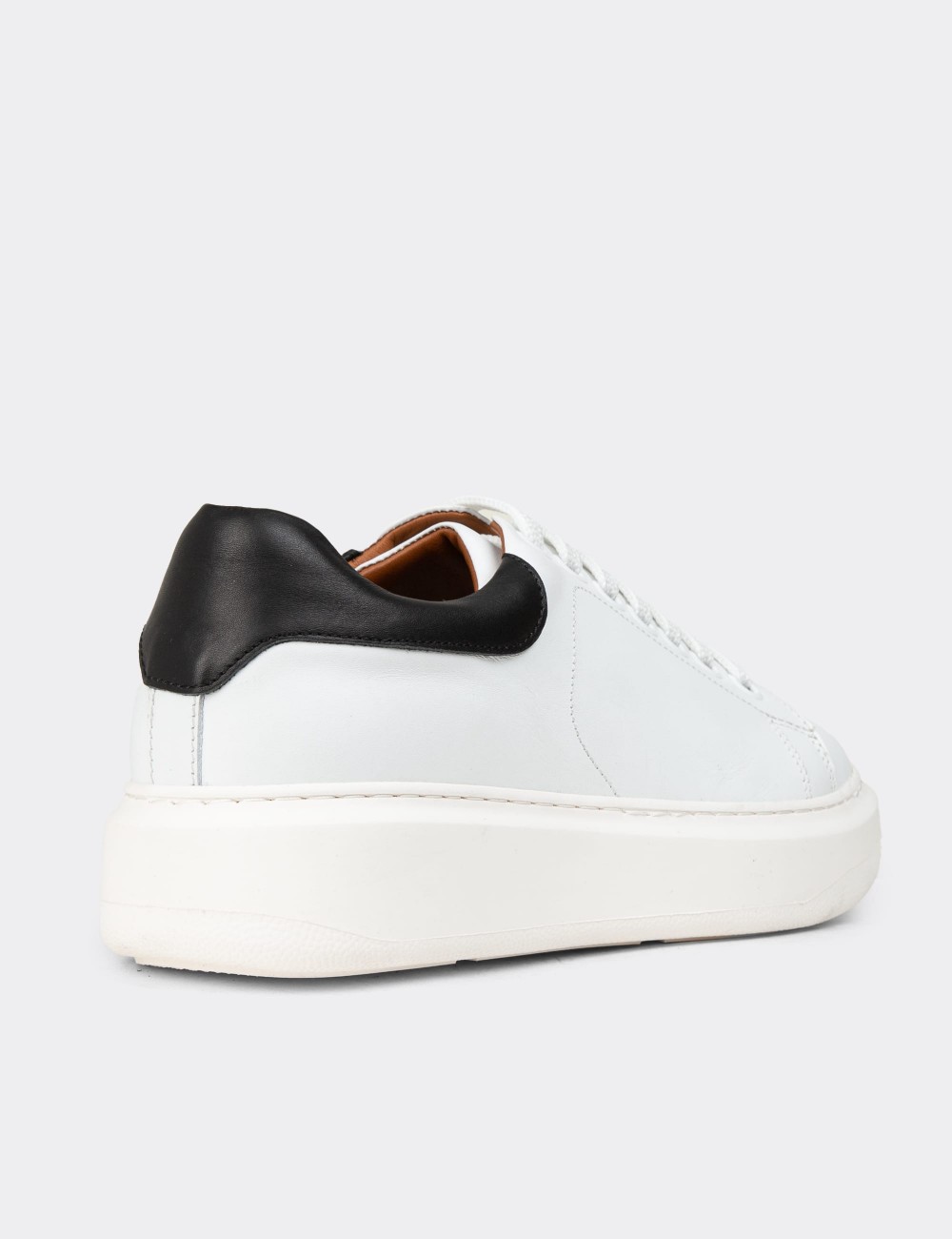 Women’s White Leather Sneakers - 01991ZBYZP01