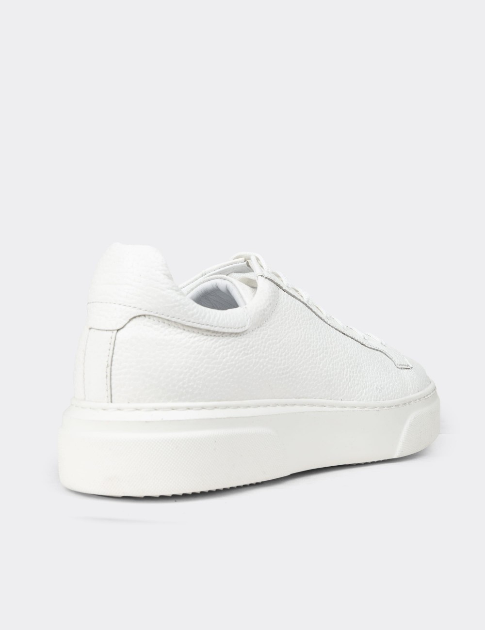 Women's White Leather Sneakers - M2501MBYZP02