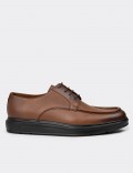 Men's Brown Leather Lace-up Shoes