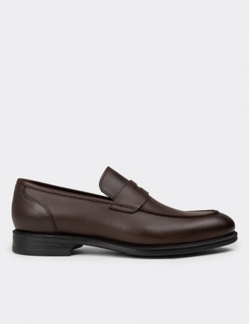 Men's Brown Leather Loafers