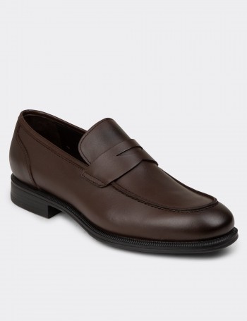 Men's Brown Leather Loafers