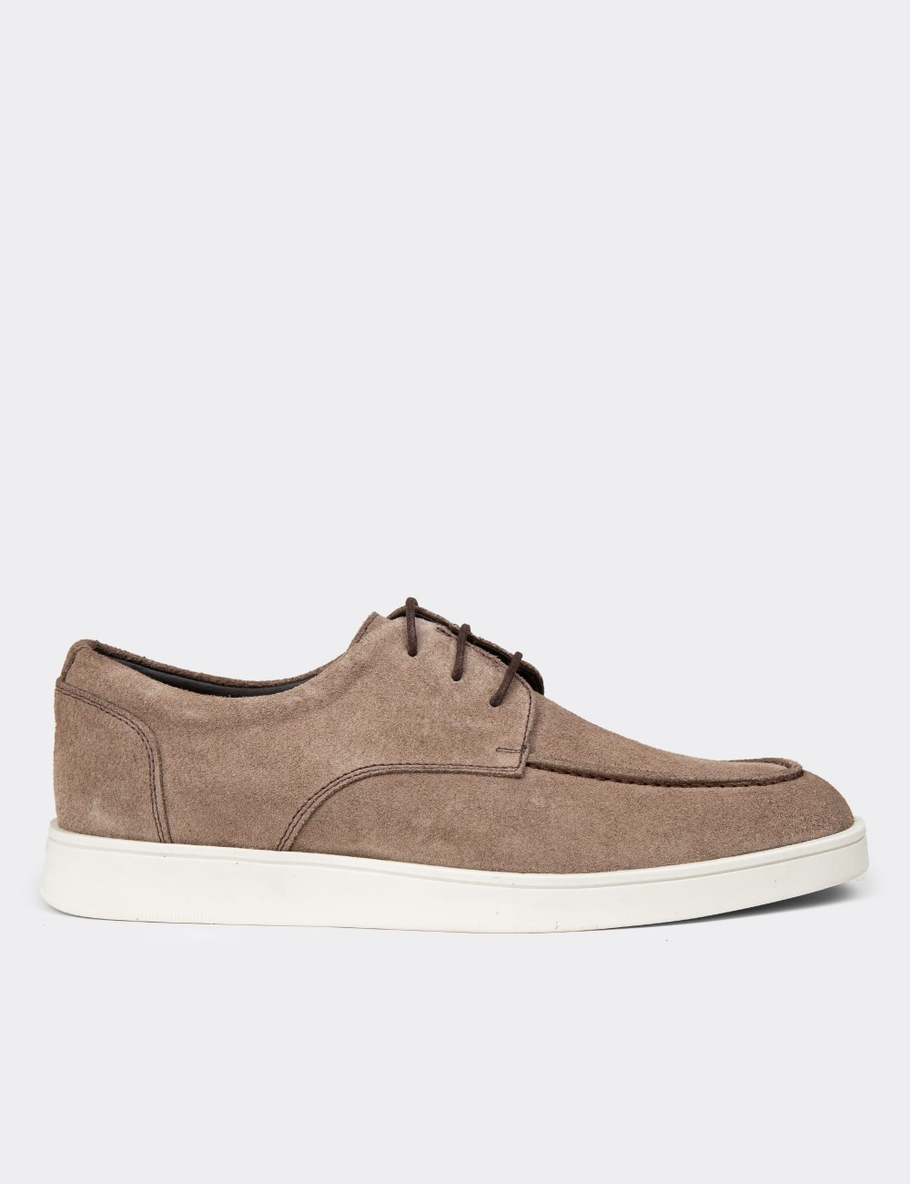 Men's Sandstone Suede Leather Lace-Up Footwear - 01996MVZNC01