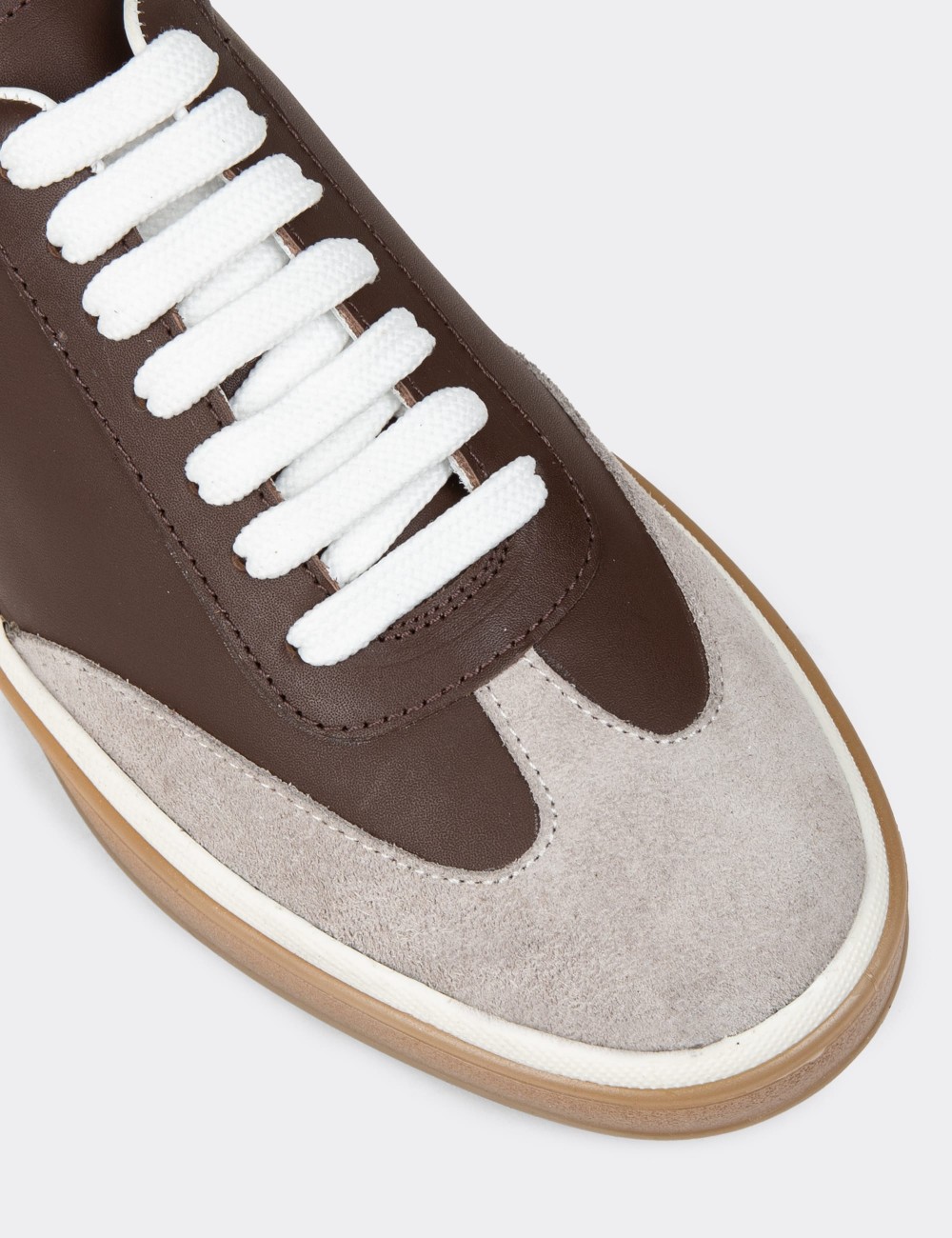 Men's Brown Leather Lace-up Footwear - 01997MKHVC01