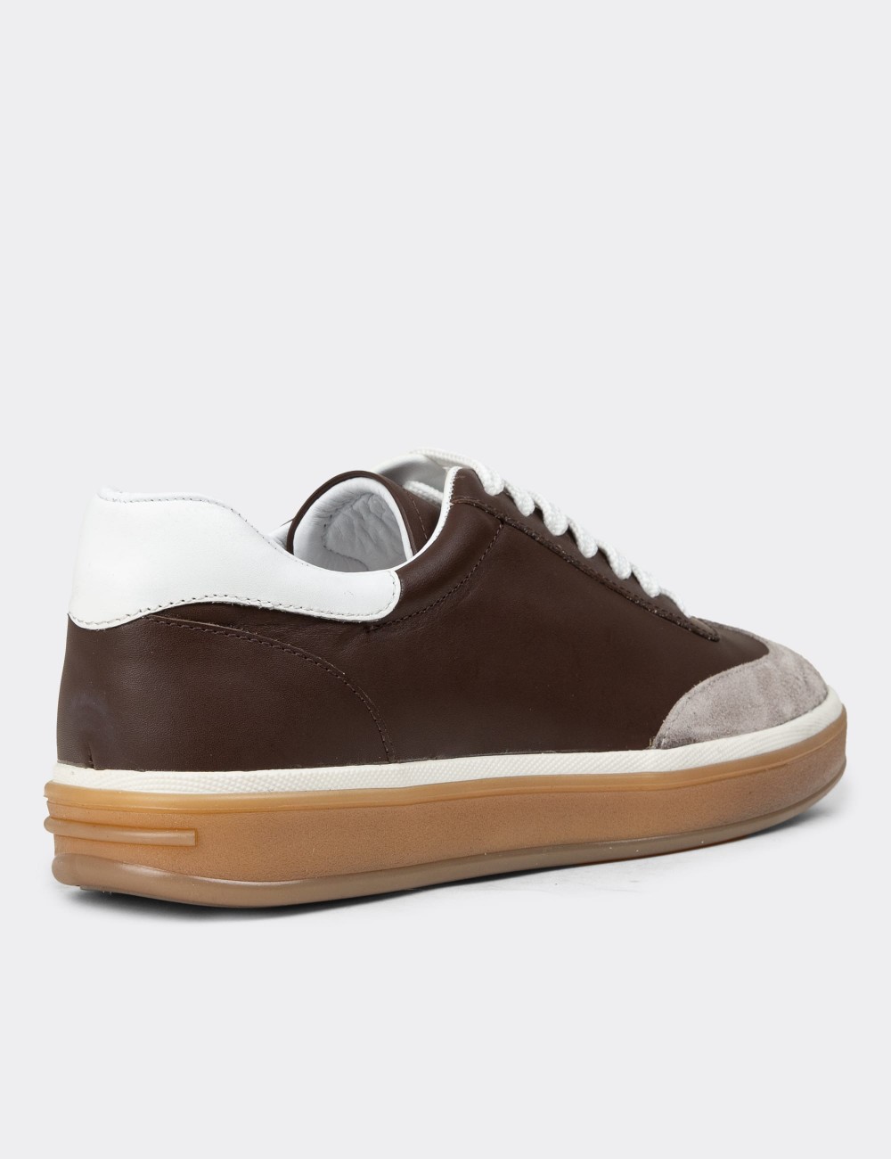 Men's Brown Leather Lace-up Footwear - 01997MKHVC01