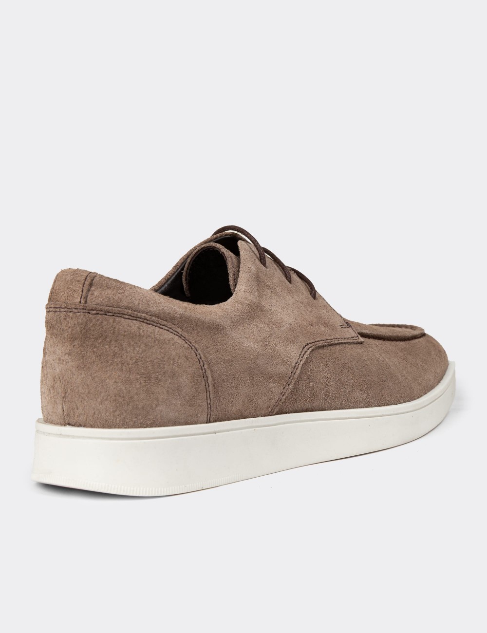 Men's Sandstone Suede Leather Lace-Up Footwear - 01996MVZNC01