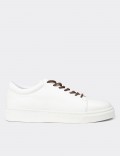 Men's White Leather Sneakers
