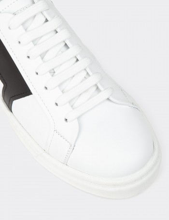 Men's White Leather Sneakers