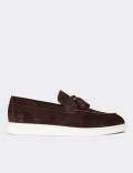 Men's Brown Suede Leather Loafers