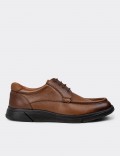 Men's Tan Leather Lace-up Shoes