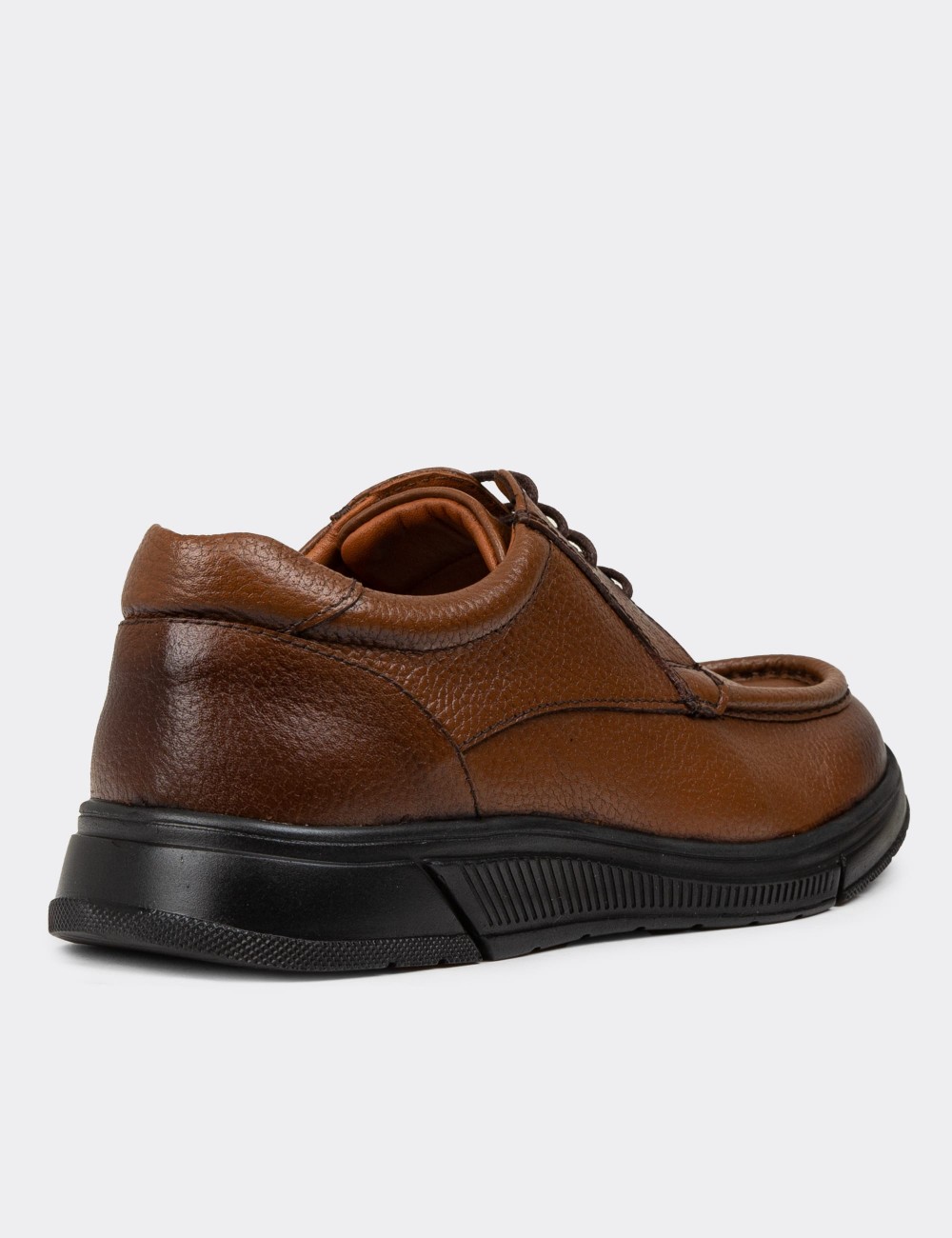 Men's Tan Leather Lace-up Shoes - 01998MTBAC01