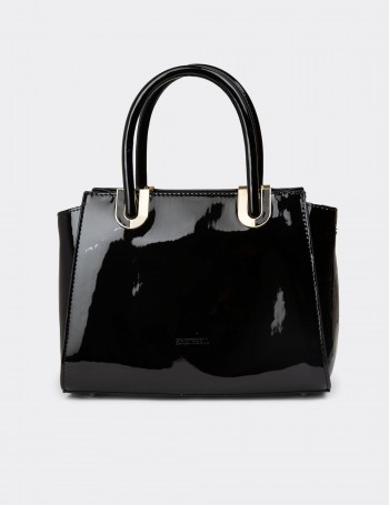 Black Patent Shoulder Bag - K7418ZSYHY01