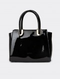 Black Patent Shoulder Bag