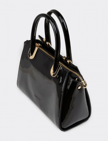 Black Patent Shoulder Bag - K7418ZSYHY01