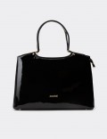 Black Patent Shoulder Bag