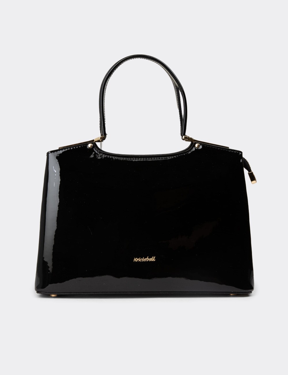 Black Patent Shoulder Bag - K7249ZSYHY03
