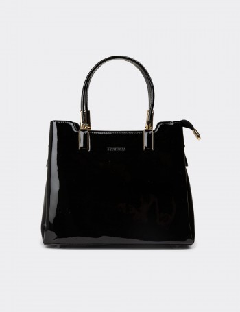 Black Patent Shoulder Bag - K7426ZSYHY01