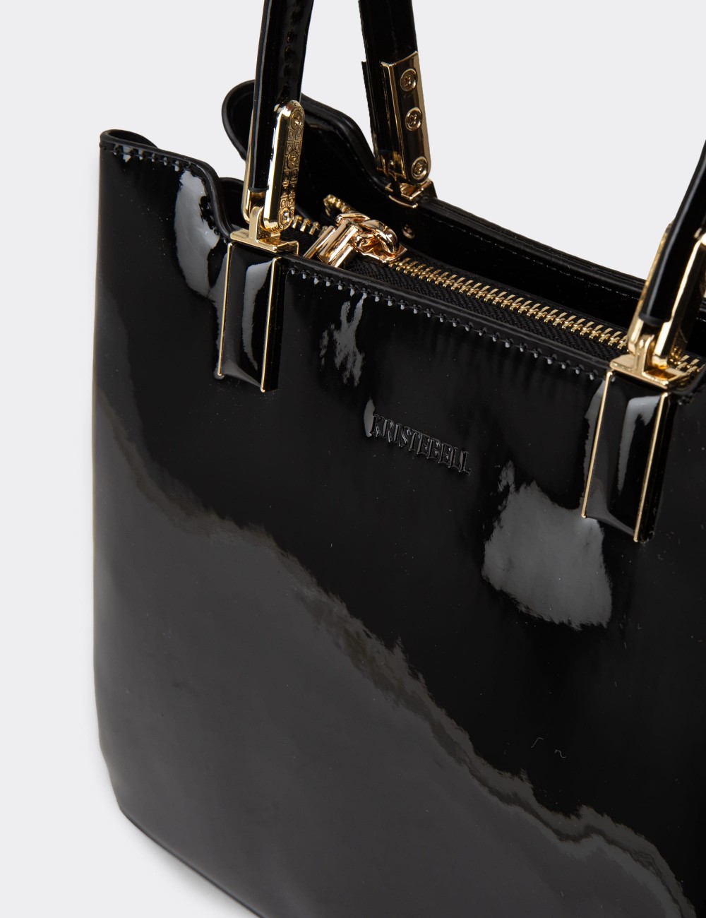 Black Patent Shoulder Bag - K7426ZSYHY01