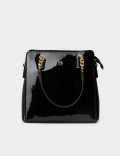 Black Patent Shoulder Bag