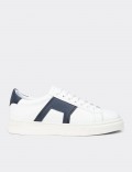 Men's White Leather Sneakers