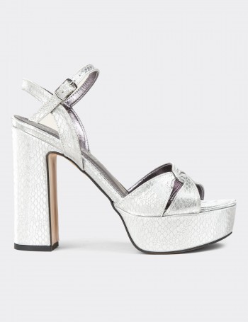 Women's Silver High Heels - K2030ZGMSM01