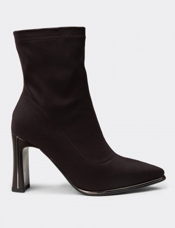 Women’s Brown Stretch Boots - K2516ZKHVC01