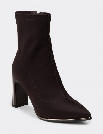 Women’s Brown Stretch Boots - K2516ZKHVC01