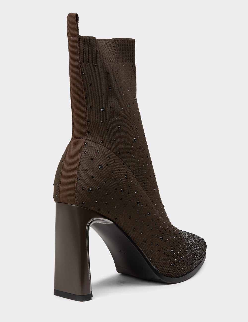 Women’s Stretch Brown Boots - K2514ZKHVC01