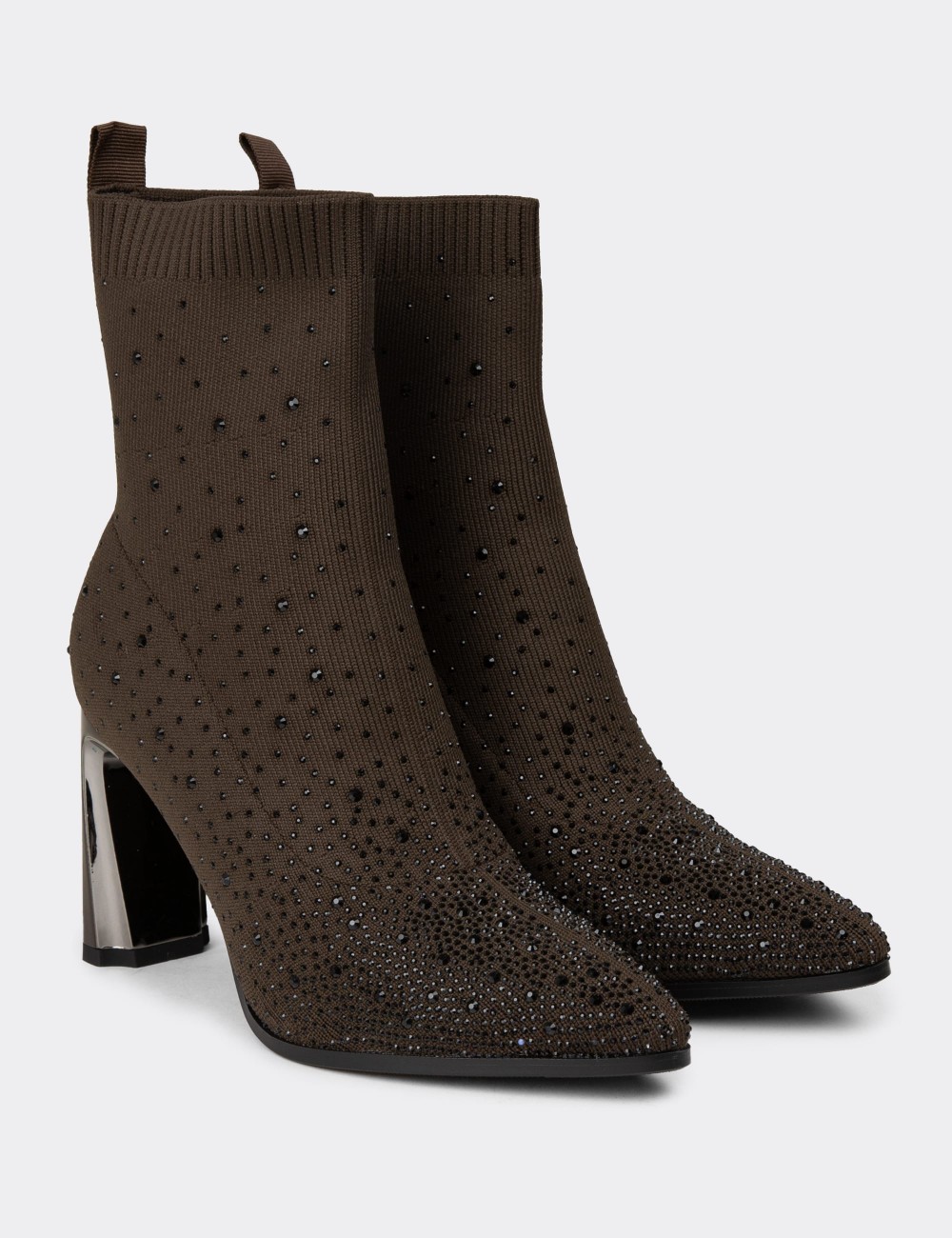 Women’s Stretch Brown Boots - K2514ZKHVC01