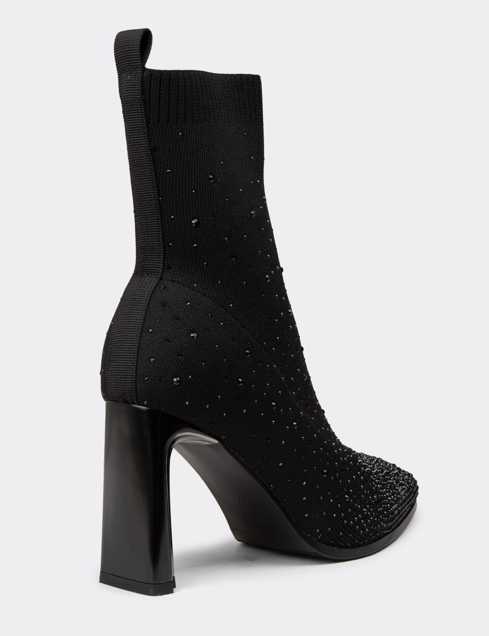 Women's Stretch Black Boots - K2514ZSYHC01
