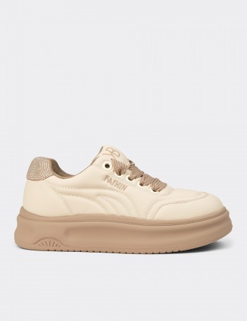 Women's Beige Sneakers