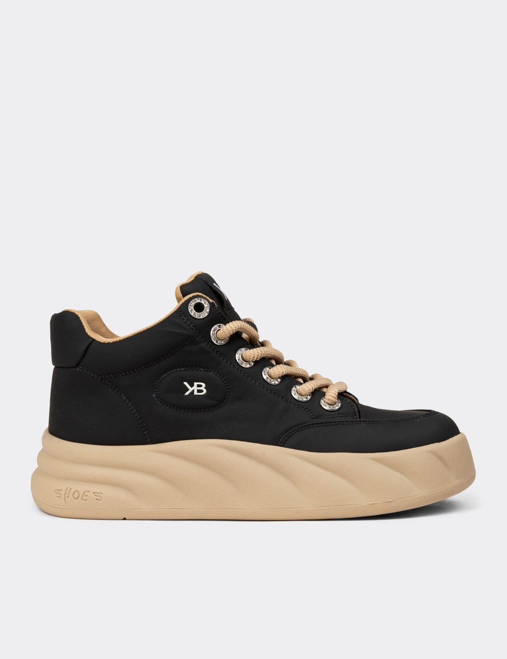 Women's High Top Black Sneakers - K1003ZSYHC01