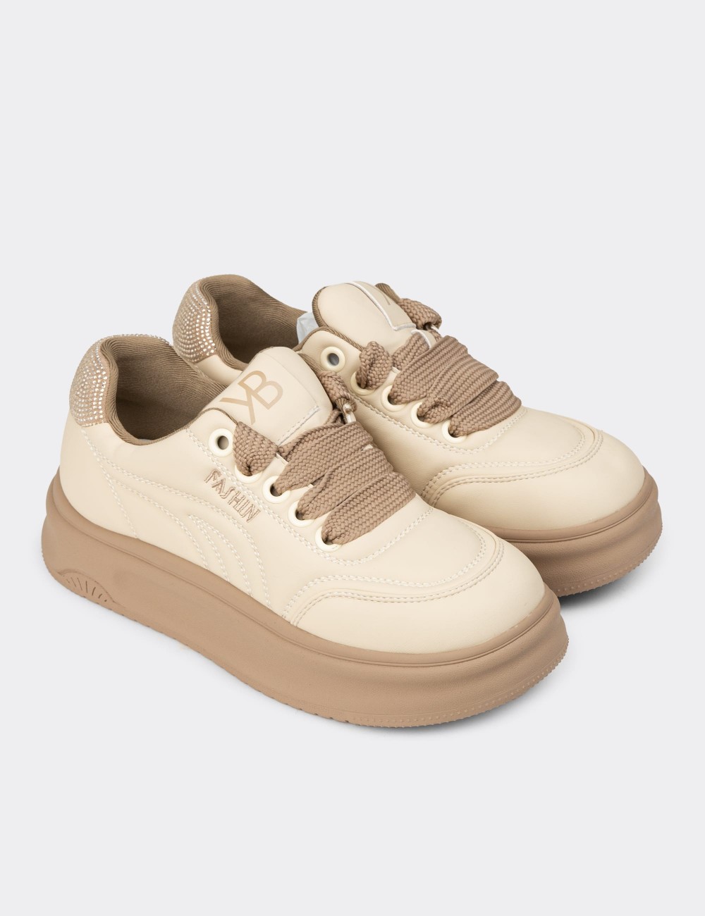 Women's Beige Sneakers - K1036ZBEJC01