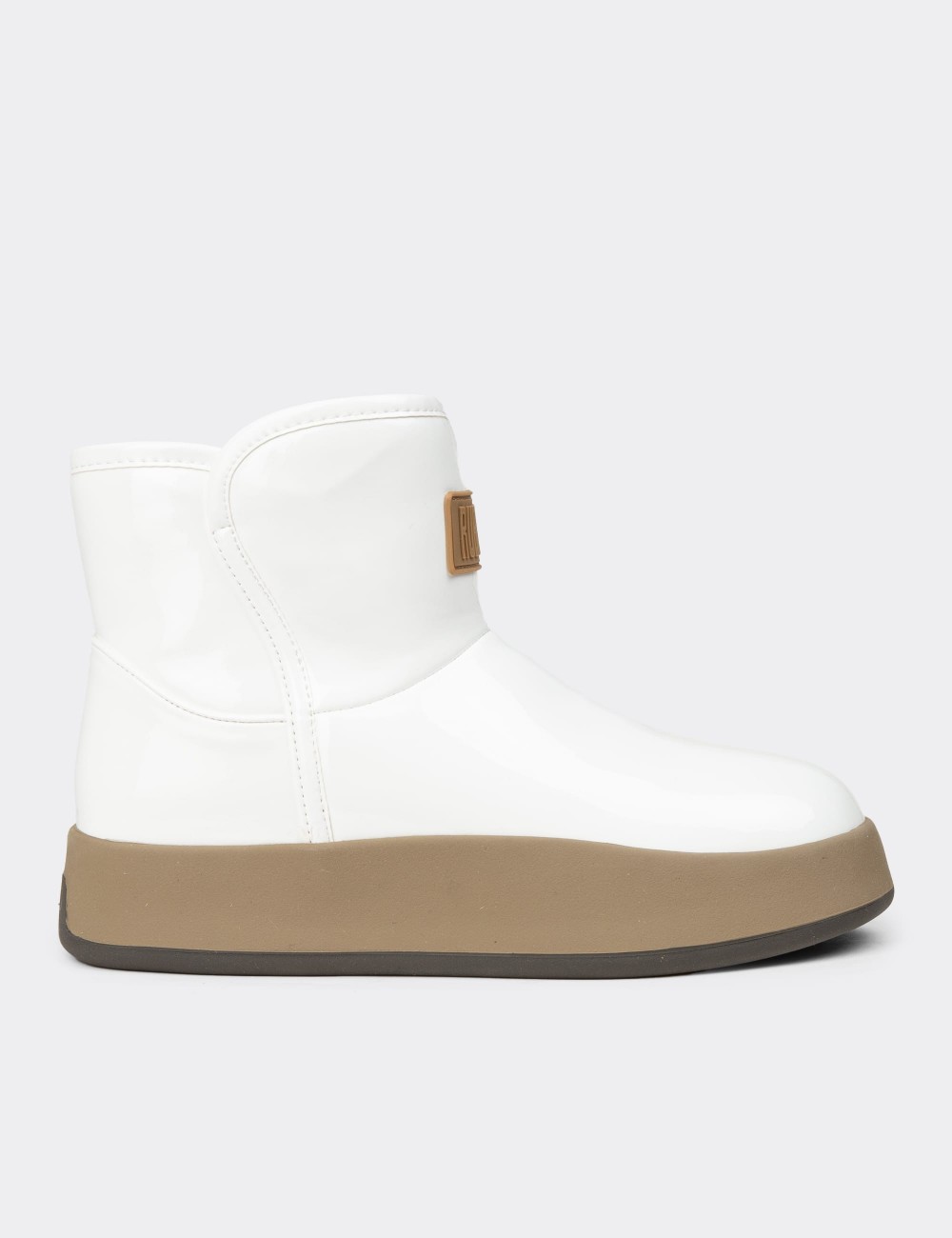 Women's White Patent Winter Boots - K2059ZBYZC01