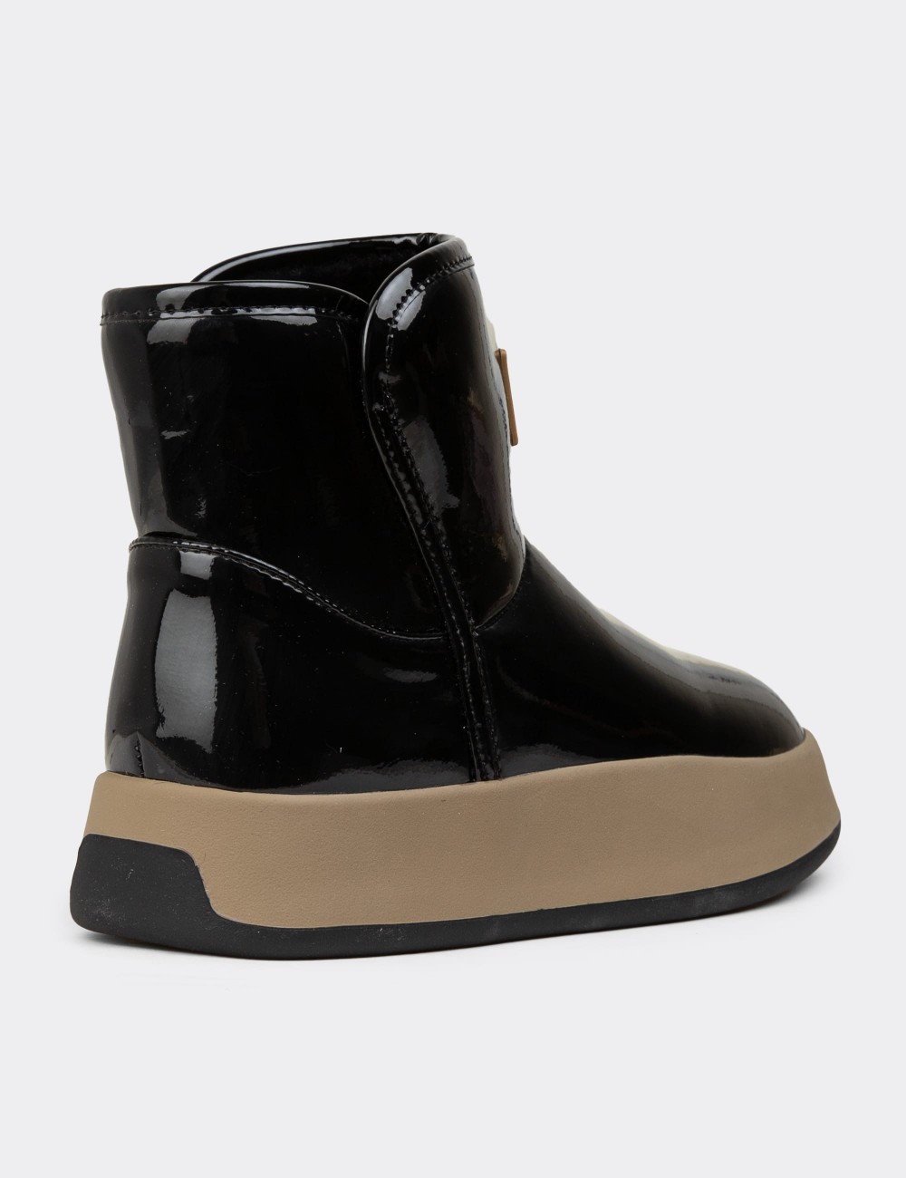 Women's Black Patent Winter Boots - K2059ZSYHC01