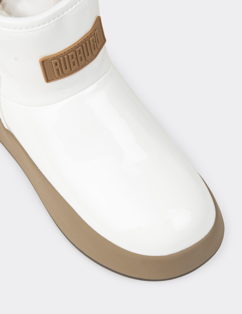 Women's White Patent Winter Boots - K2059ZBYZC01