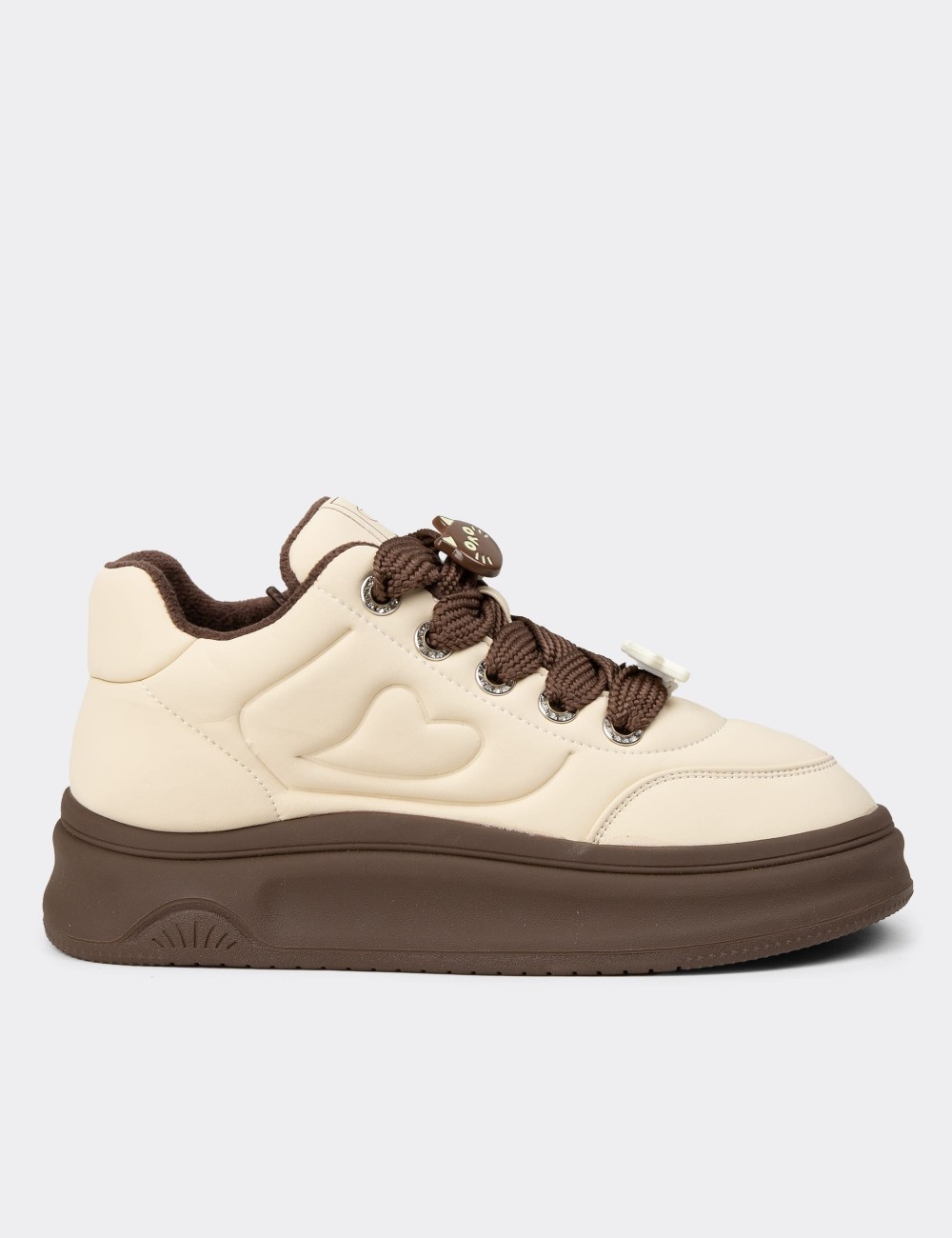 Women's Beige Sneakers - 25421ZBEJC01