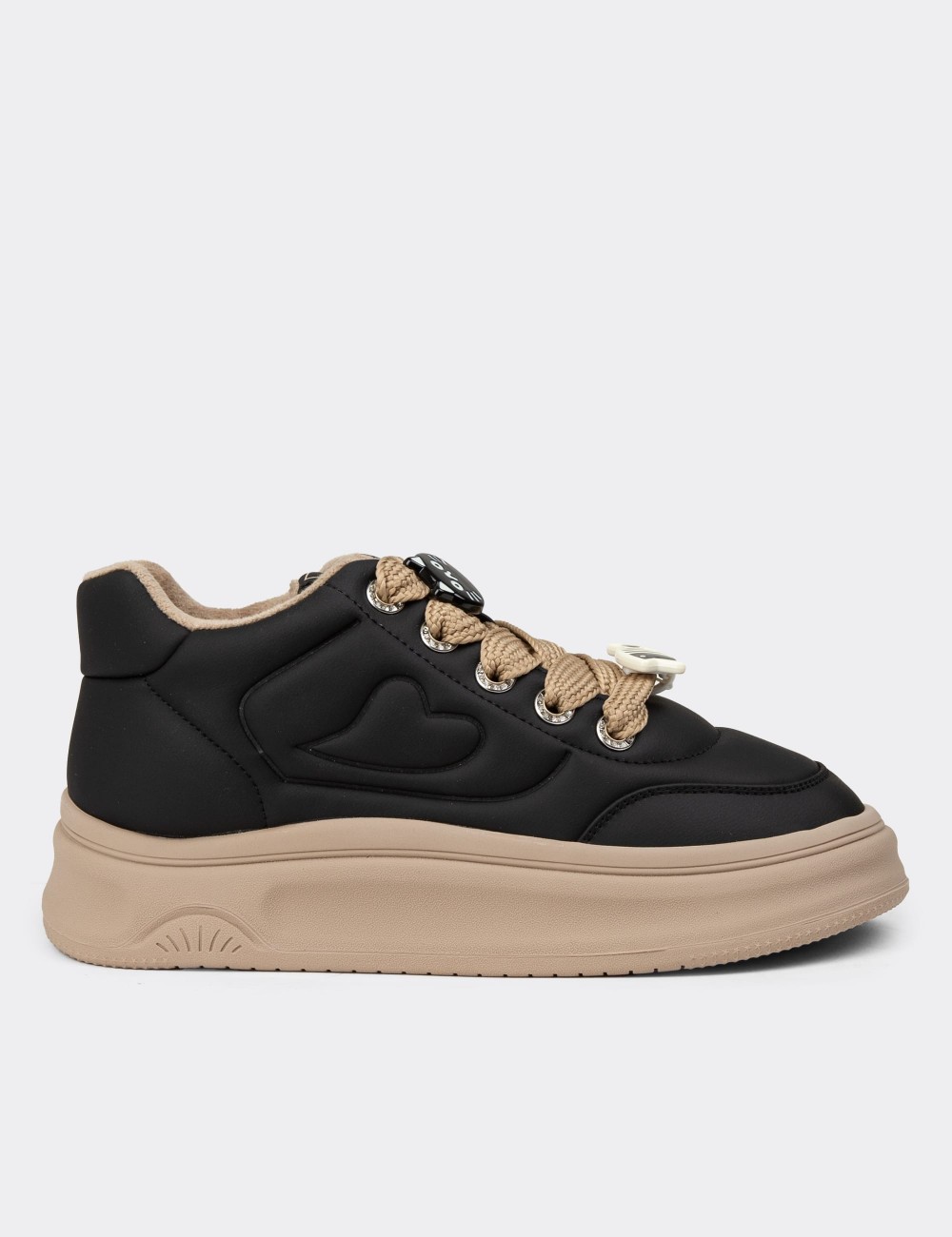 Women's Black Sneakers - 25421ZSYHC01